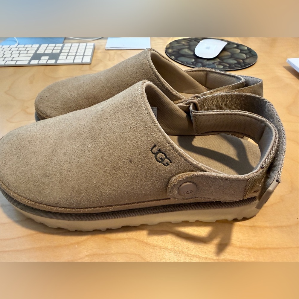 UGG Women's Tan Suede Clog Mule